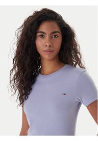 Tommy Jeans T-Shirt DW0DW20459 Niebieski Slim Fit. Kolor: niebieski. Materiał: bawełna #5