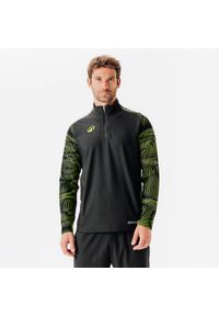 KIPSTA - Bluza piłkarska Kipsta Viralto Wavy Club na krótki suwak. Kolor: czarny. Materiał: poliester, materiał, elastan. Długość: krótkie. Sport: piłka nożna