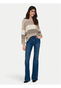 only - ONLY Sweter Atia 15220044 Beżowy Regular Fit. Kolor: beżowy. Materiał: syntetyk