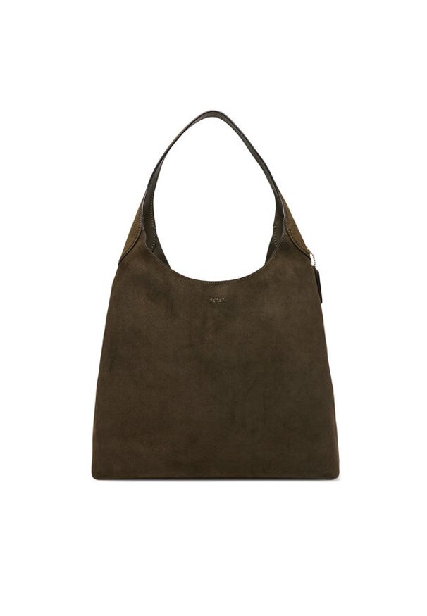Coach Torebka CW636 Khaki. Kolor: brązowy. Materiał: skórzane, zamszowe