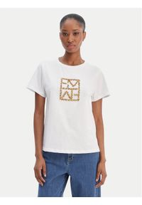 Marella T-Shirt Tema 2615971031 Biały Regular Fit. Kolor: biały. Materiał: bawełna #1