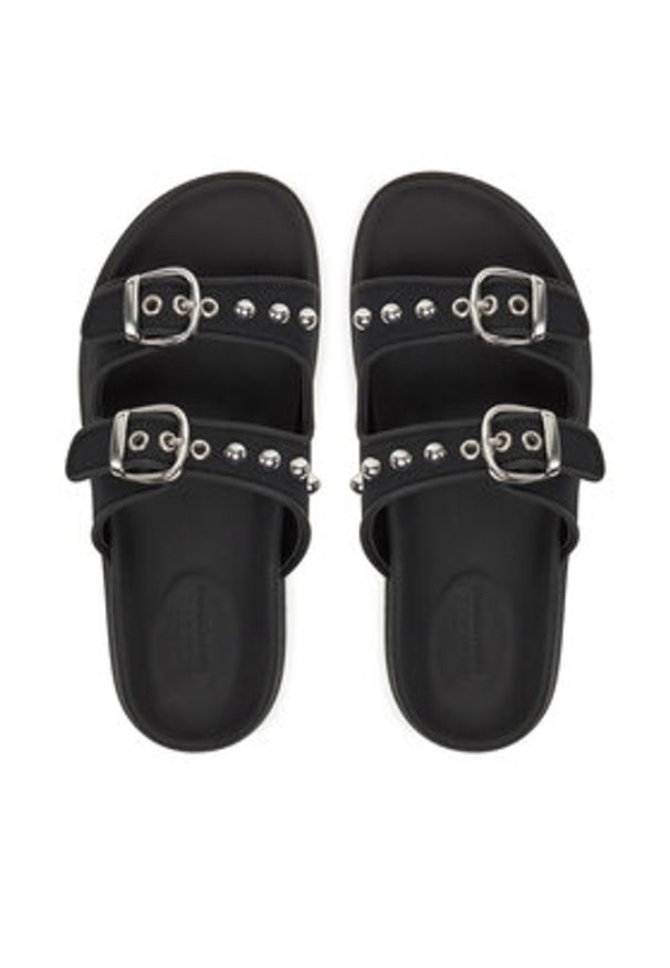 Marella Klapki Giralda 2513521087200 Czarny. Kolor: czarny. Materiał: materiał