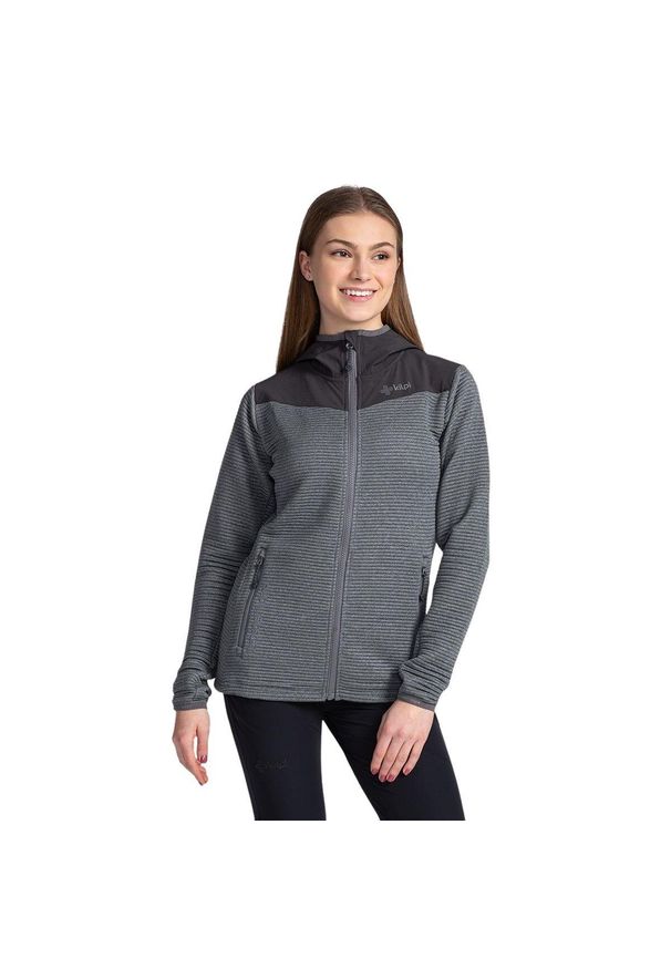 Damski polar Kilpi Tanali. Kolor: szary. Materiał: polar. Sport: fitness, turystyka piesza