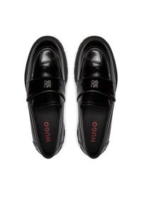 Hugo Loafersy Kris 50523226 Czarny. Kolor: czarny. Materiał: skóra