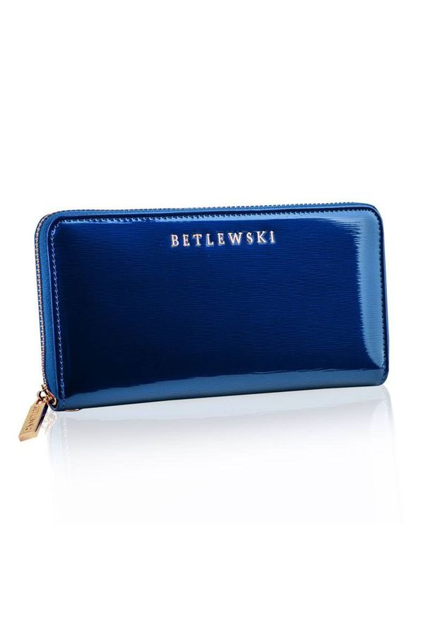 Betlewski - Portfel damski BETLEWSKI ZBPD-BS-5297 niebieski. Kolor: niebieski. Materiał: skóra