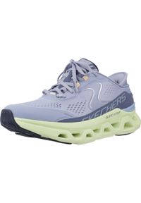 skechers - Buty SKECHERS SLIP-INS GLIDE STEP ATLUS Niebieski. Kolor: niebieski. Materiał: tkanina, syntetyk