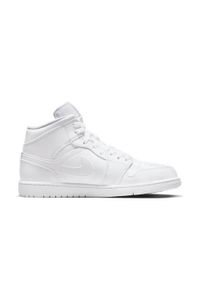 Buty do chodzenia męskie Nike Air Jordan 1 Mid. Kolor: biały. Materiał: syntetyk, materiał. Sport: turystyka piesza #1