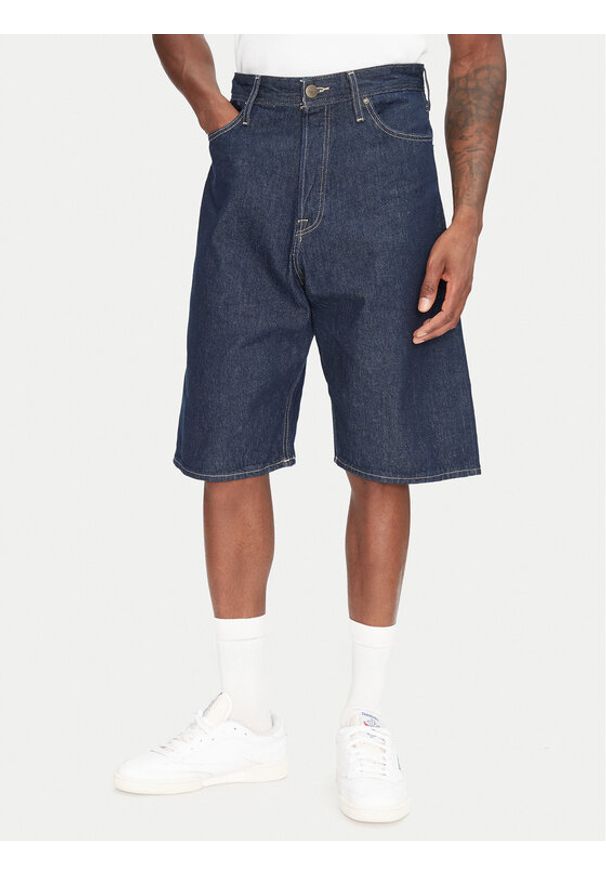 Jack & Jones - Jack&Jones Szorty jeansowe Ron 12272214 Granatowy Baggy Fit. Kolor: niebieski. Materiał: bawełna