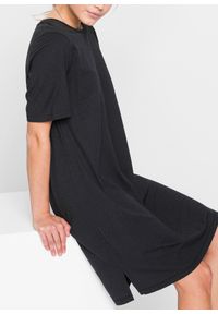 bonprix - Sukienka T-shirtowa oversize. Kolor: czarny. Typ sukienki: oversize. Styl: elegancki #2