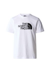 Koszulka The North Face Easy 0A87N5FN41 - biała. Kolor: biały. Materiał: bawełna. Długość rękawa: krótki rękaw. Długość: krótkie. Wzór: nadruk