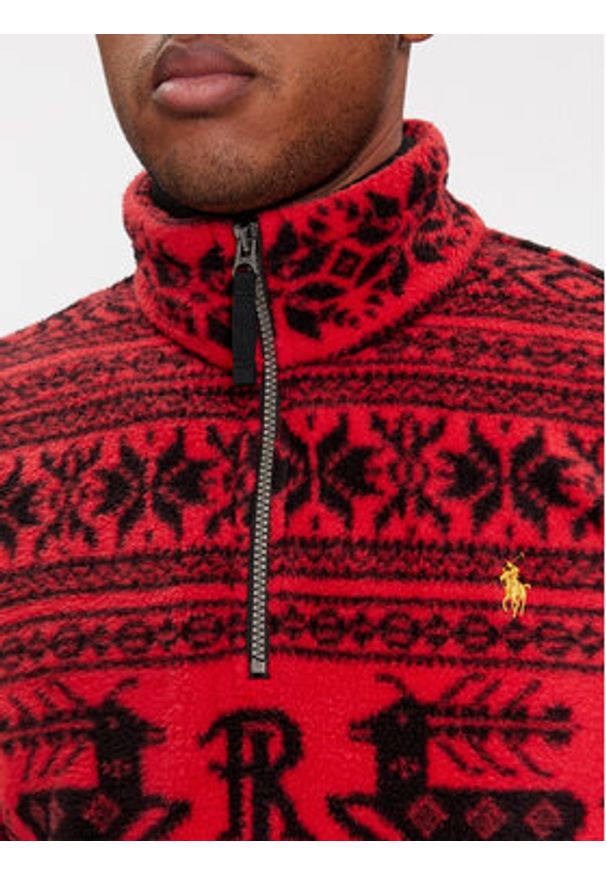Polo Ralph Lauren Polar 710920196002 Czerwony Regular Fit. Typ kołnierza: polo. Kolor: czerwony. Materiał: syntetyk