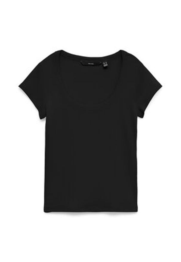 Vero Moda T-Shirt Chloe 10344953 Czarny Slim Fit. Kolor: czarny. Materiał: bawełna