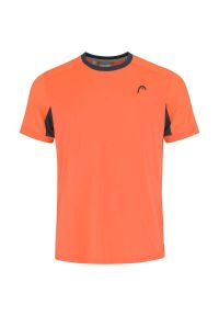Koszulka tenisowa męska z krótkim rękawem Head Slice T-Shirt. Kolor: pomarańczowy. Długość rękawa: krótki rękaw. Długość: krótkie. Sport: tenis