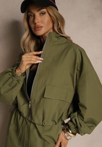 Renee - Zielony Komplet z Bawełną Spódnica i Rozpinana Bluza Evorea. Kolor: zielony. Materiał: bawełna #4