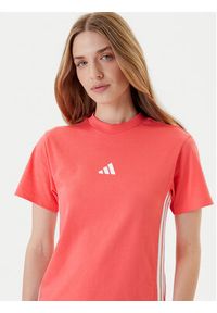 Adidas - adidas T-Shirt Essentials 3-Stripes KE4377 Koralowy Regular Fit. Kolor: pomarańczowy. Materiał: bawełna