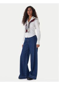 Tommy Jeans Koszula Baby DW0DW22604 Biały Slim Fit. Kolor: biały. Materiał: bawełna #4