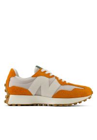 Buty New Balance U327SA – pomarańczowe. Okazja: na co dzień. Kolor: pomarańczowy. Materiał: guma, zamsz, materiał, skóra. Szerokość cholewki: normalna