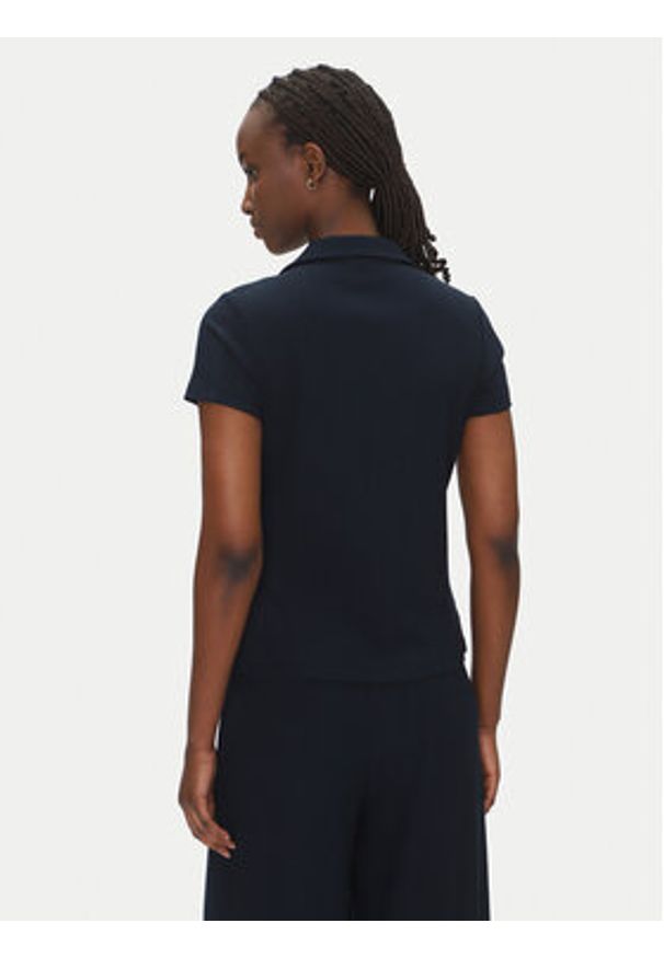 EA7 Emporio Armani Polo 7W000490 AF12654 UB102 Granatowy Regular Fit. Typ kołnierza: polo. Kolor: niebieski. Materiał: wiskoza