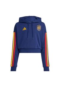 Adidas - Bluza z kapturem Spain DNA. Typ kołnierza: kaptur. Kolor: niebieski. Materiał: materiał. Sport: piłka nożna #1