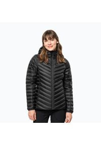 Kurtka puchowa damska Jack Wolfskin Passamani Down Hoody. Kolor: czarny. Materiał: puch. Sport: turystyka piesza #1