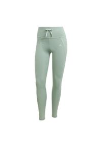 Adidas - Legginsy Running Essentials. Kolor: zielony. Materiał: materiał. Sport: bieganie
