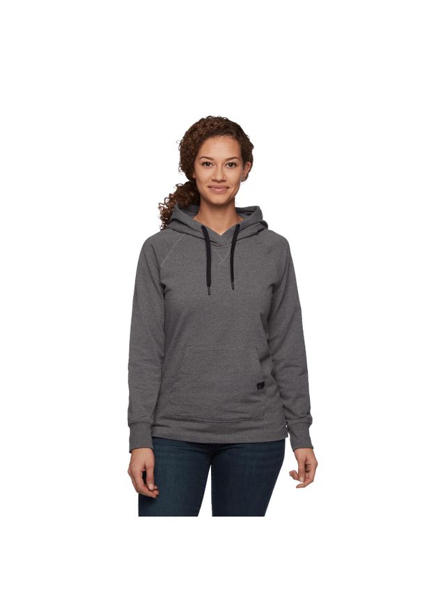 Bluza turystyczna z kapturem damska Black Diamond Rays Pullover Hoody. Typ kołnierza: kaptur. Kolor: szary