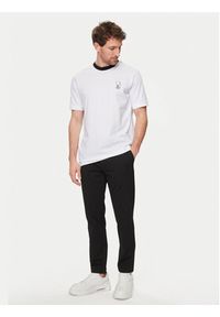 Karl Lagerfeld - KARL LAGERFELD T-Shirt 755029 542224 Biały Regular Fit. Typ kołnierza: dekolt w karo. Kolor: biały. Materiał: bawełna #5