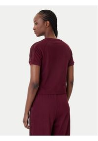 Adidas - adidas T-Shirt Lace Cali KC6453 Bordowy Regular Fit. Kolor: czerwony. Materiał: bawełna #5