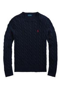 Polo Ralph Lauren Sweter 710775885001 Granatowy Regular Fit. Typ kołnierza: polo. Kolor: niebieski. Materiał: bawełna #5