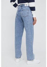 Calvin Klein Jeans jeansy J20J218624.PPYY damskie high waist. Stan: podwyższony. Kolor: niebieski #3