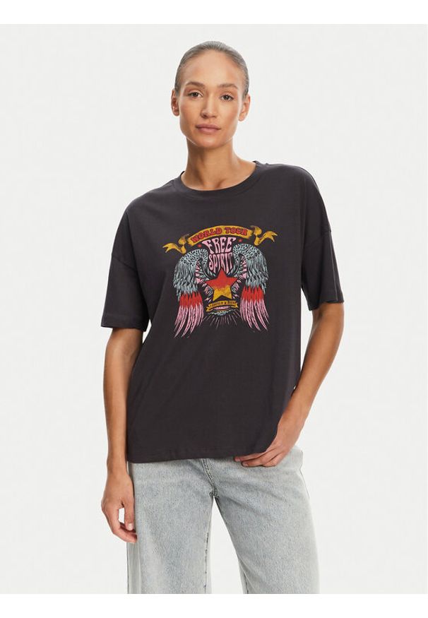 Noisy may - Noisy May T-Shirt Ida 27034417 Szary Relaxed Fit. Kolor: szary. Materiał: bawełna