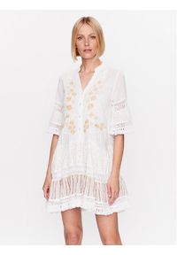 Iconique Sukienka letnia IC23 027 Biały Regular Fit. Kolor: biały. Materiał: bawełna. Sezon: lato