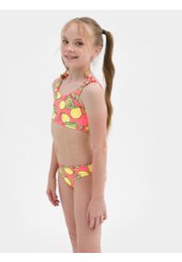 4F JUNIOR - Kostium kąpielowy dwuczęściowy dziewczęcy. Kolor: wielokolorowy. Materiał: dzianina, materiał, włókno