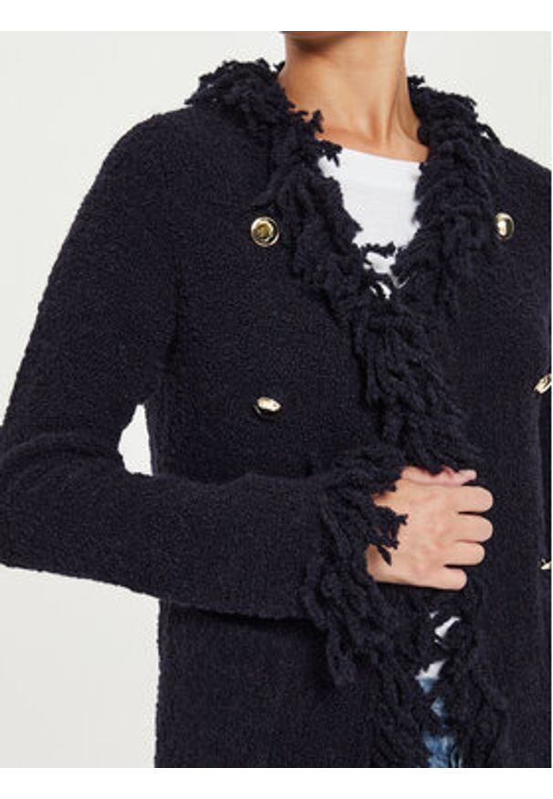 Marella Kardigan Regina 2423906024 Granatowy Regular Fit. Kolor: niebieski. Materiał: syntetyk