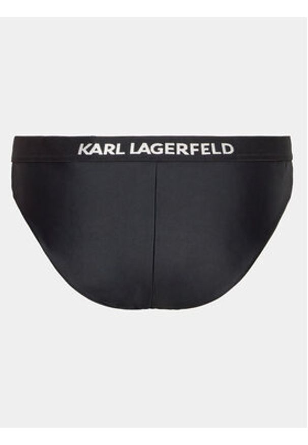 Karl Lagerfeld - KARL LAGERFELD Dół od bikini 230W2214 Czarny. Kolor: czarny. Materiał: syntetyk