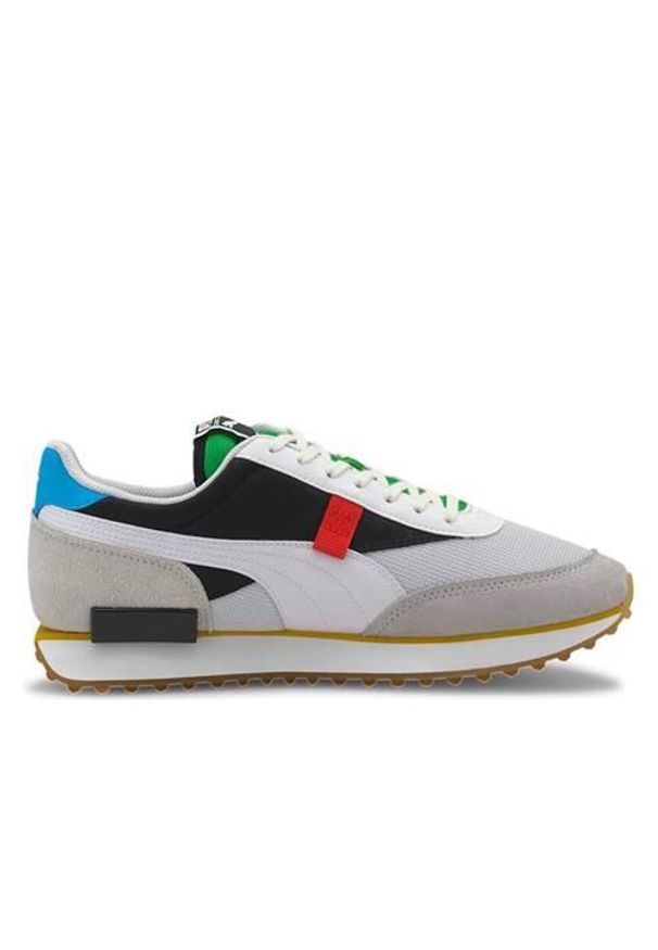 Buty do chodzenia męskie Puma Future Rider WH. Zapięcie: sznurówki. Kolor: wielokolorowy, czarny. Materiał: tkanina, materiał, skóra, syntetyk. Szerokość cholewki: normalna