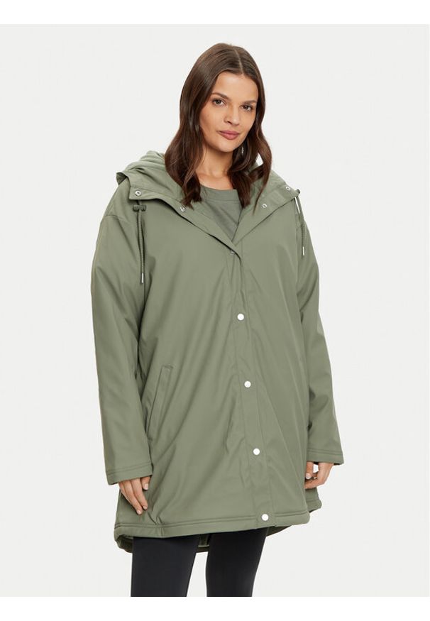 Roxy Kurtka przeciwdeszczowa Rain Road ERJJK03608 Zielony Regular Fit. Kolor: zielony. Materiał: syntetyk