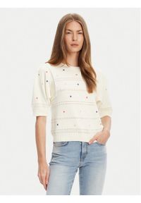 United Colors of Benetton - United Colors Of Benetton Sweter 10C1E10DO Beżowy Regular Fit. Kolor: beżowy. Materiał: bawełna