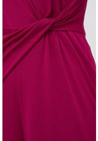 Lauren Ralph Lauren kombinezon kolor różowy z dekoltem okrągłym. Okazja: na co dzień. Kolor: różowy. Materiał: poliester. Styl: casual #3
