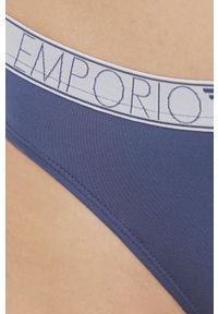 Emporio Armani Underwear stringi 163333.2R235 (2-pack) kolor granatowy. Kolor: niebieski. Materiał: materiał #4
