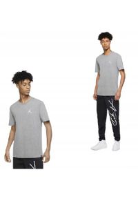 Jordan - Koszulka Męska Nike Mj Jumpman Air Embroidered Tee. Kolor: szary