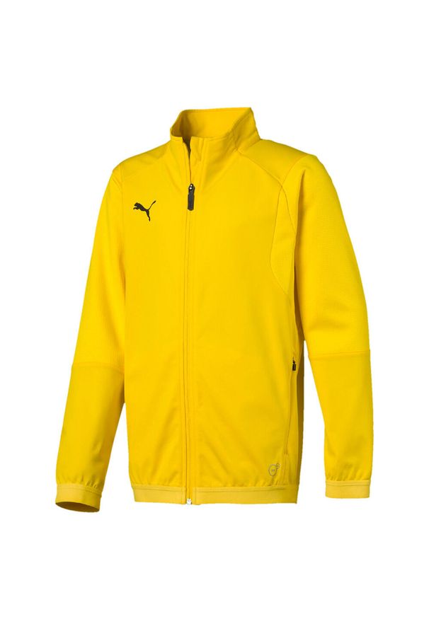 Bluza sportowa dla chłopca Puma Liga Training Jacket. Kolor: żółty. Materiał: dresówka, materiał, poliester. Sport: piłka nożna