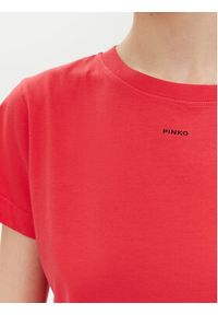 Pinko - PINKO T-Shirt 100373 A228 Czerwony Regular Fit. Kolor: czerwony. Materiał: bawełna