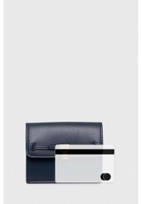 MICHAEL Michael Kors portfel skórzany damski kolor granatowy. Kolor: niebieski. Materiał: skóra #2