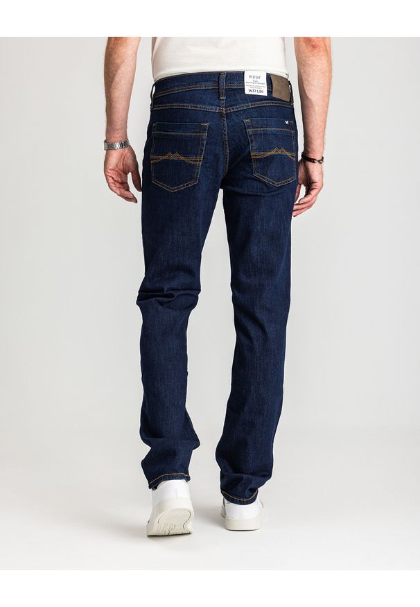 Męskie Spodnie Jeansowe Mustang Style Washington Straight Denim Blue 1017119 5000 901