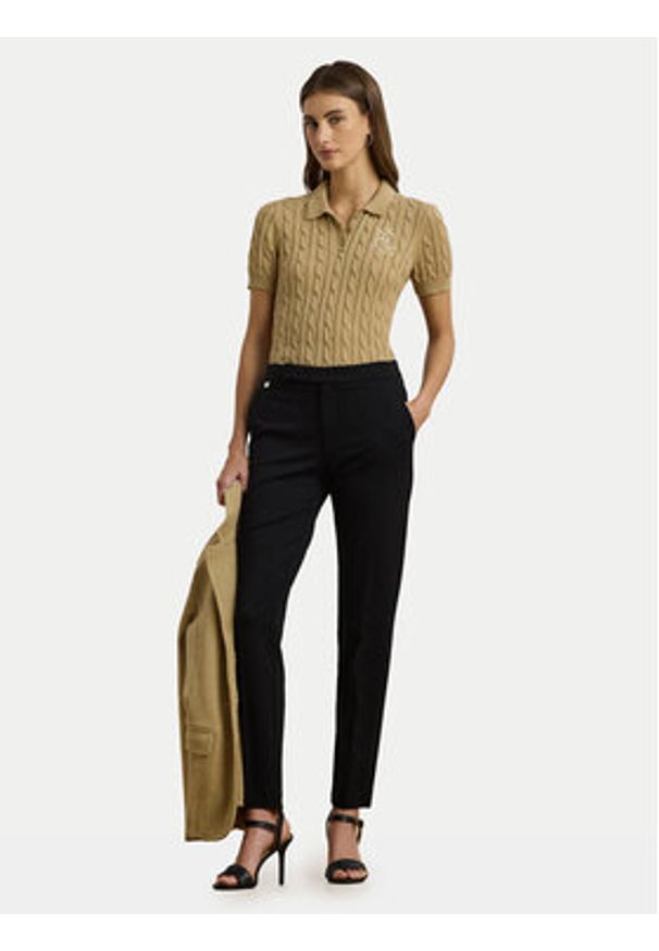 Lauren Ralph Lauren - LAUREN RALPH LAUREN Spodnie materiałowe 200758961002 Czarny Straight Fit. Kolor: czarny. Materiał: wiskoza