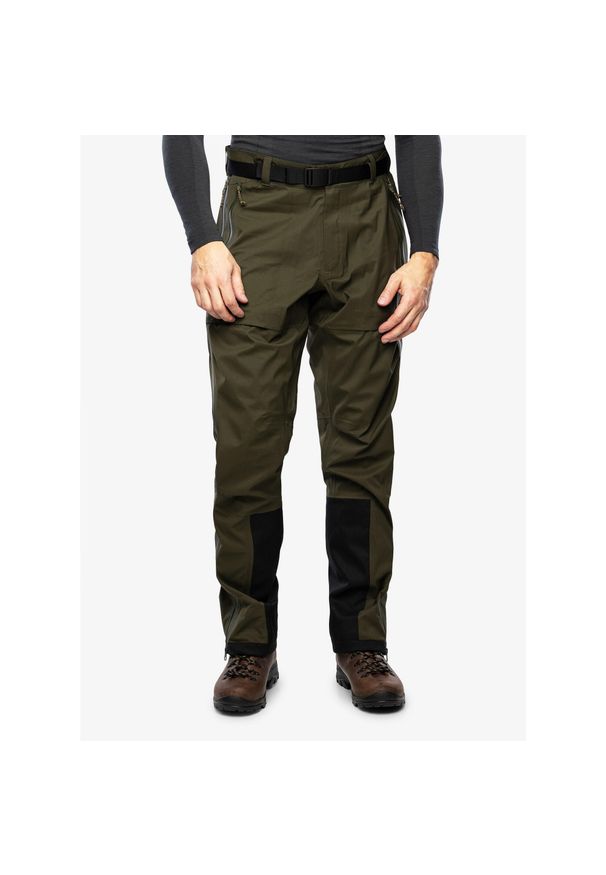 Fjällräven - Spodnie górskie męskie Fjallraven Keb Eco-Shell Trousers. Kolor: zielony. Sezon: lato. Sport: turystyka piesza