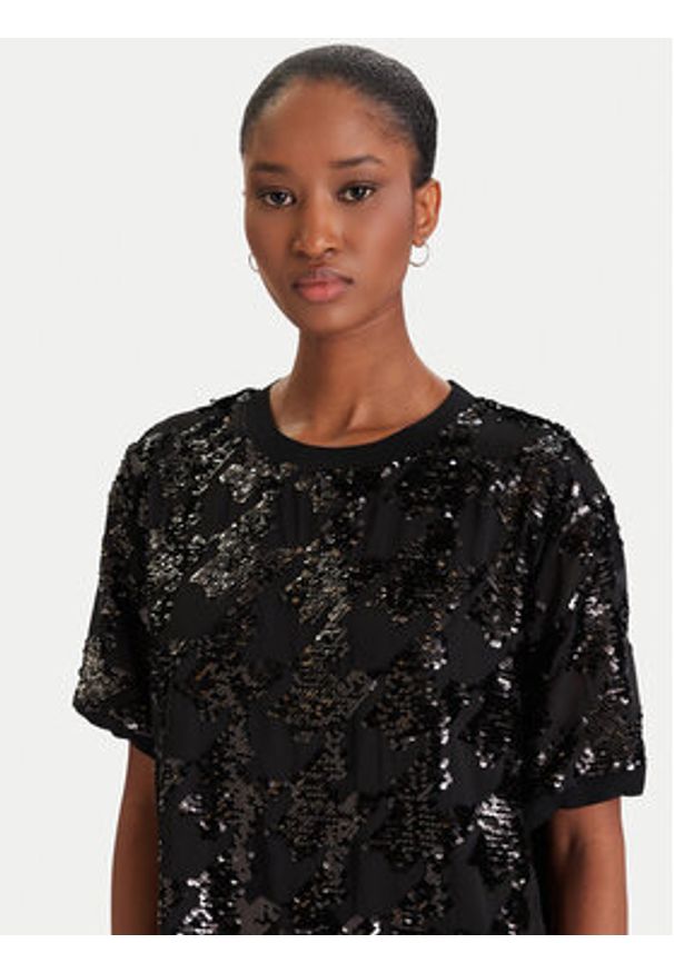 DKNY Sukienka koktajlowa DD54AN74 Czarny Regular Fit. Kolor: czarny. Materiał: syntetyk. Styl: wizytowy