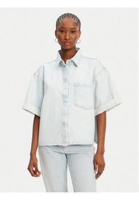 ACCESS FASHION Koszula jeansowa 53-8031-580 Niebieski Loose Fit. Kolor: niebieski. Materiał: bawełna