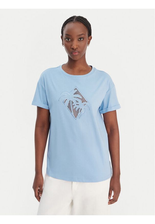 Liu Jo T-Shirt WA6413 JS904 Niebieski Regular Fit. Kolor: niebieski. Materiał: bawełna